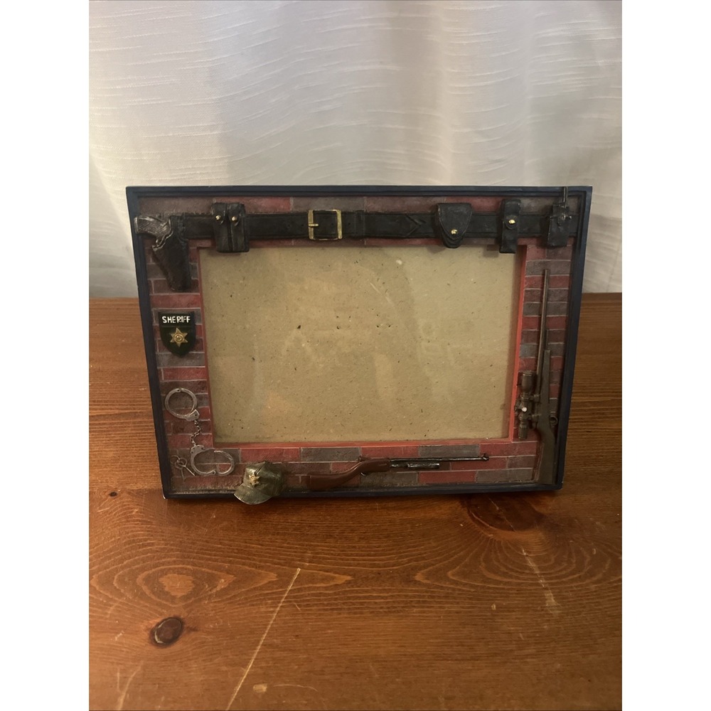 VINTAGE VANMARK 1999 Protectors of Peace Sheriff 4 X 6 Resin‎ Picture Frame